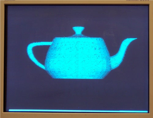 depthbuffered fpga rendered teapot